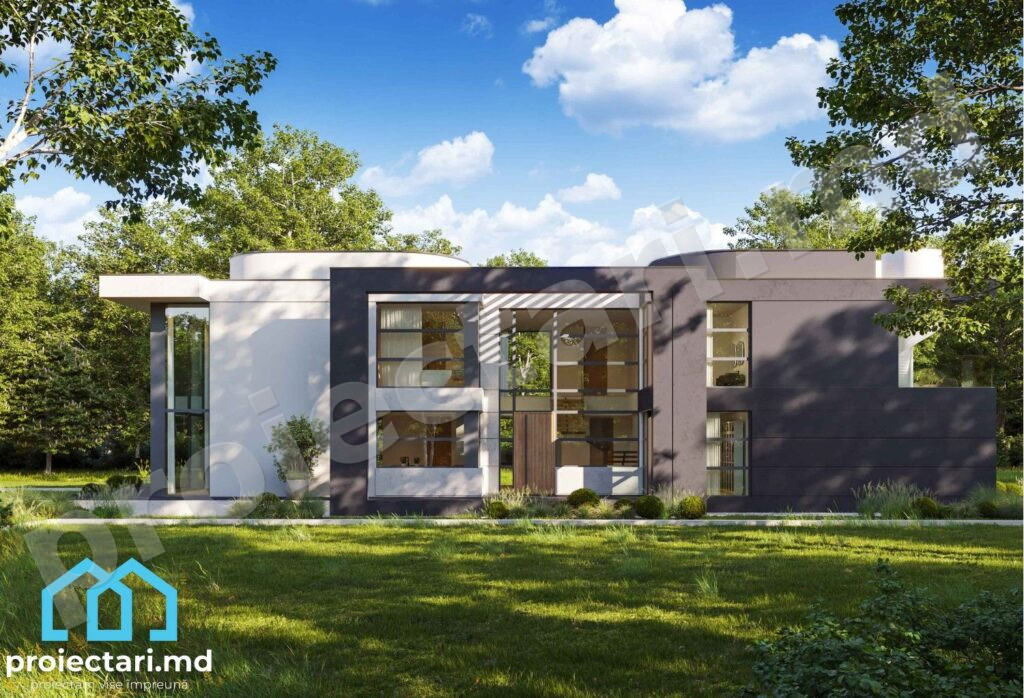 Proiect casă modernă High-tech 240m²