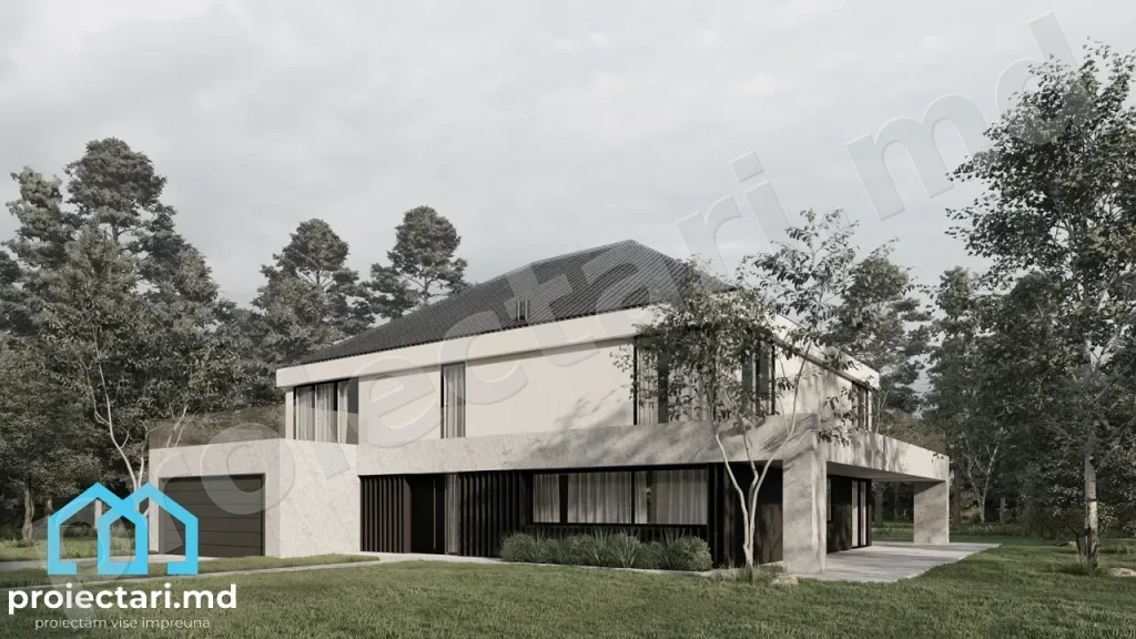 Proiect de Casă cu etaj și terasă 240m2