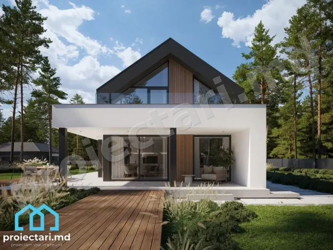 Proiect de Case mici cu mansardă 100m2