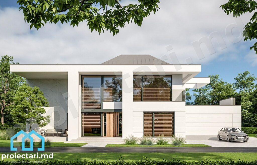 Proiect de casă cu demisol și etaj 430m²