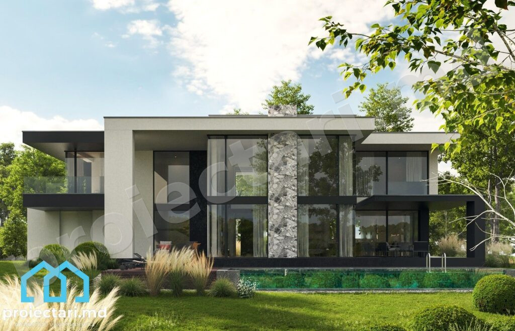 Proiect de casă cu etaj 270m²