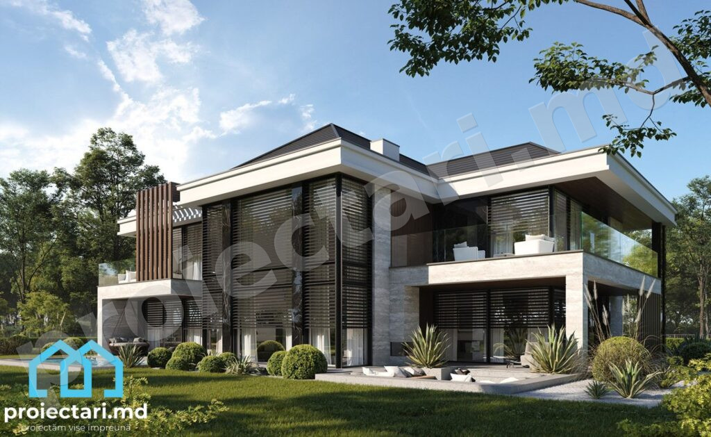 Proiect de casă cu etaj 440m²