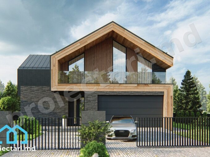 Proiect de casa cu mansarda 200m2