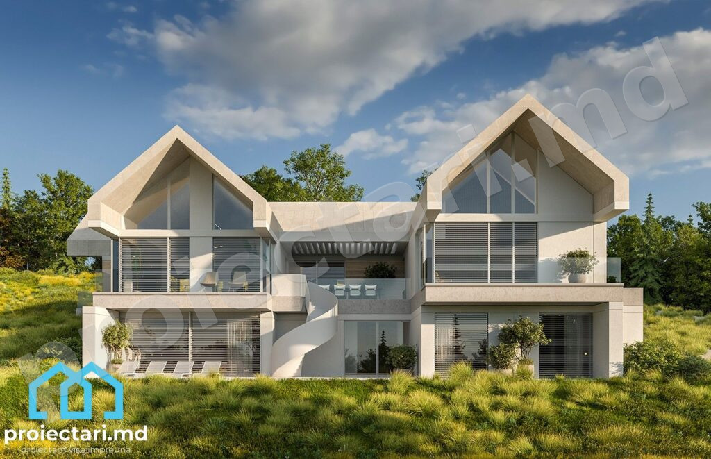 Proiect de casa in panta cu demisol si mansarda 480m2