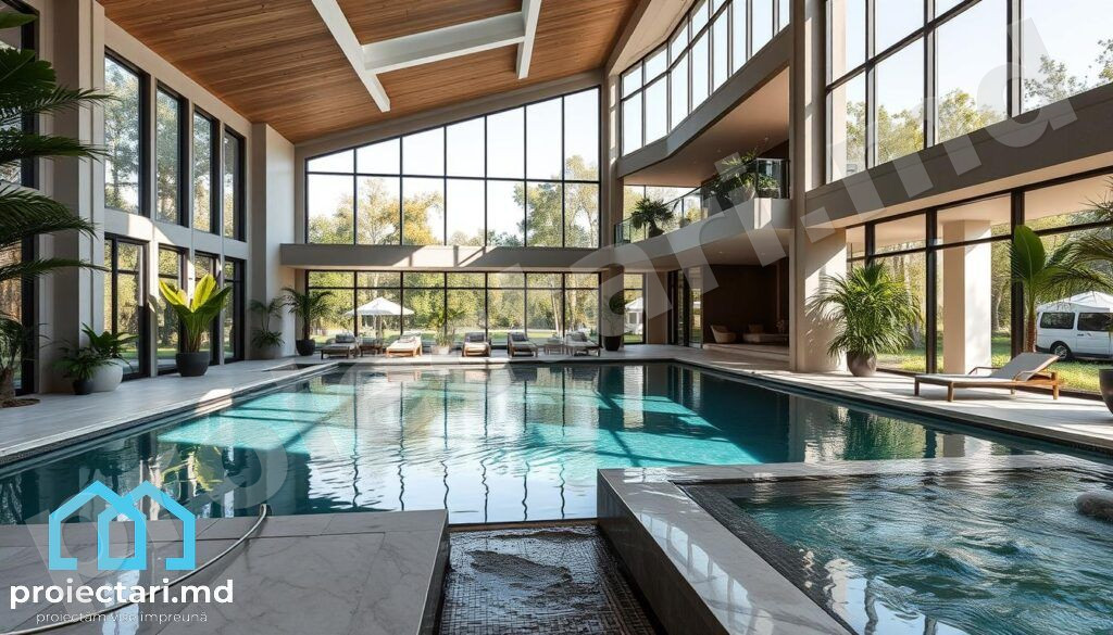 Proiecte case lux piscină interioară spa Proiecte case lux piscină interioară spa