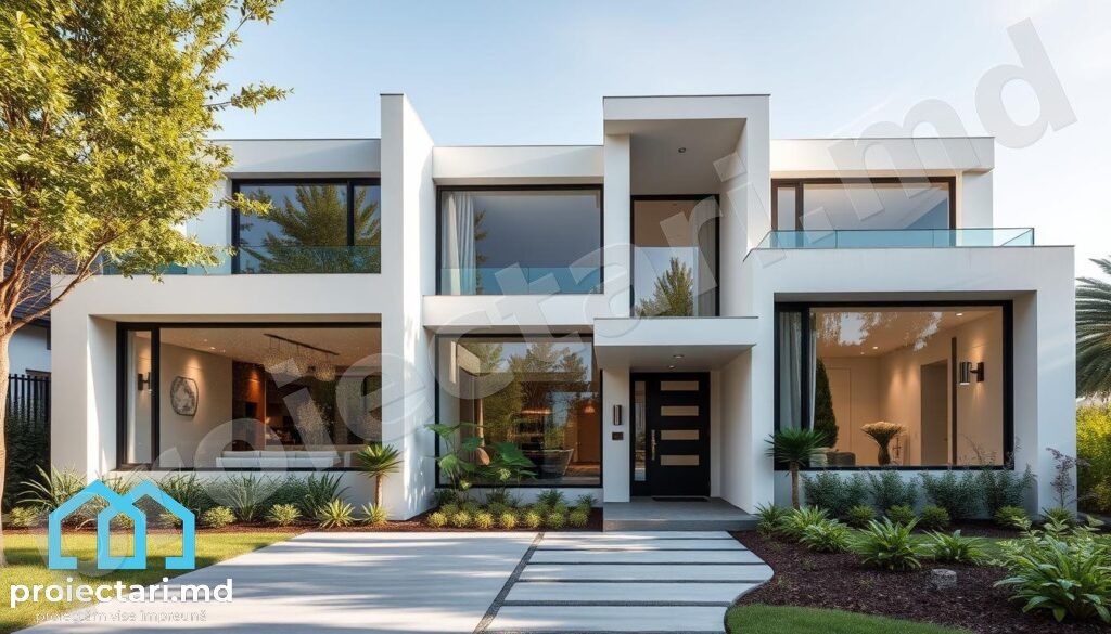 sticlă în design exterior case moderne Proiecte case cu finisaje minimaliste