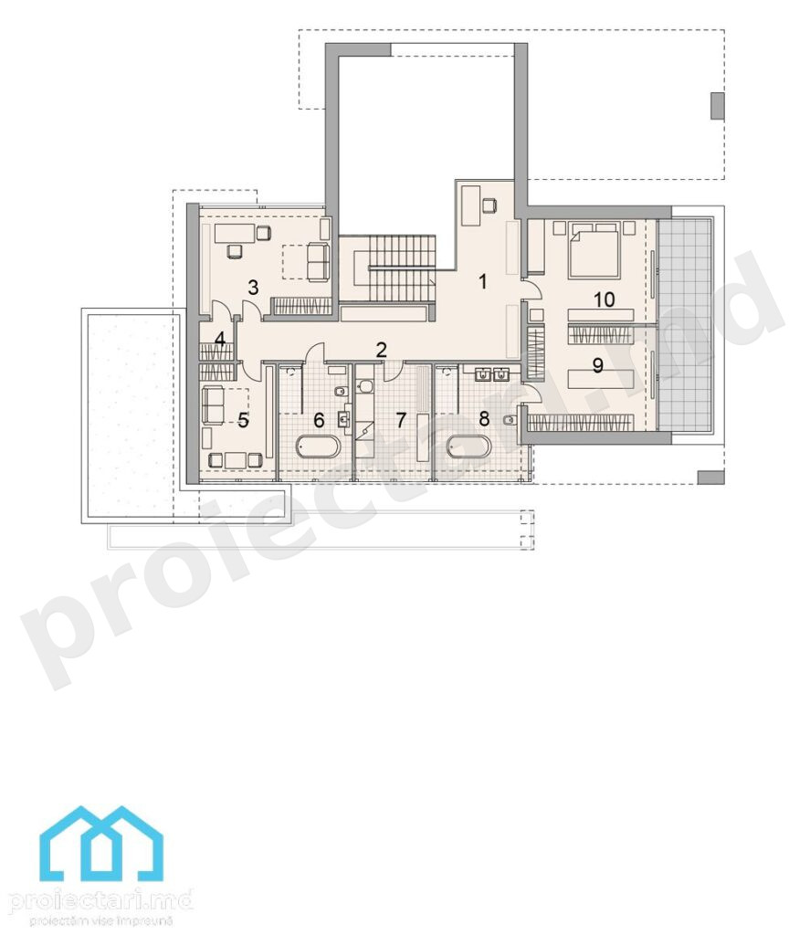 Arhitectură casă 340m2