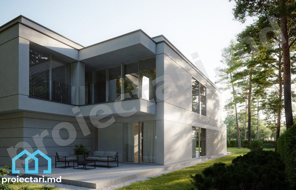 Arhitectură casă cu etaj 250m²