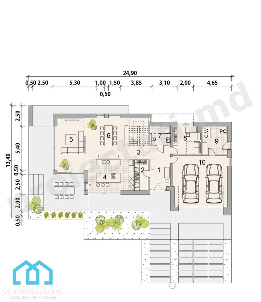 Casă de lux high-tech 260m2