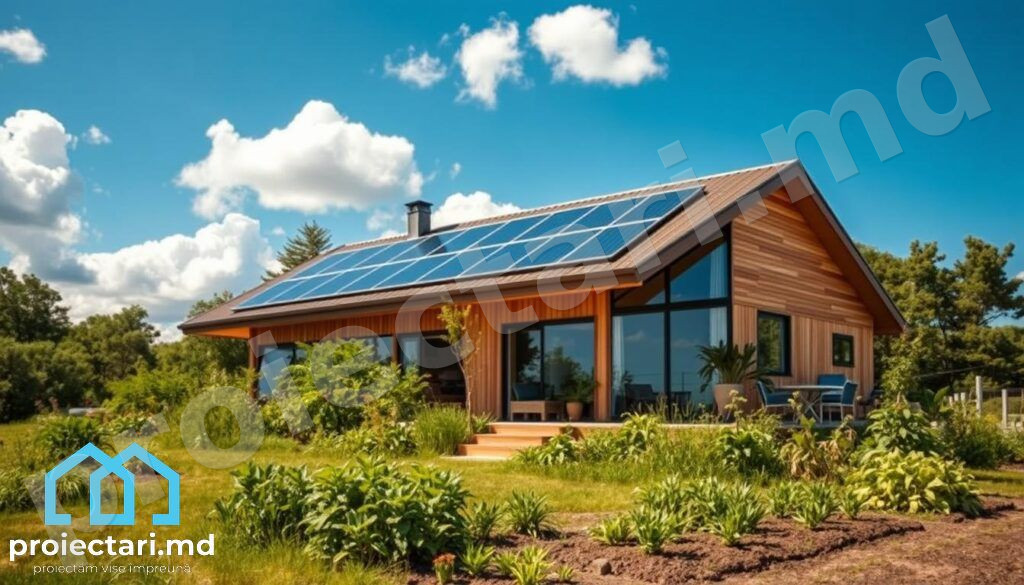 Casă ecologică cu eficiență energetică Casă ecologică cu eficiență energetică