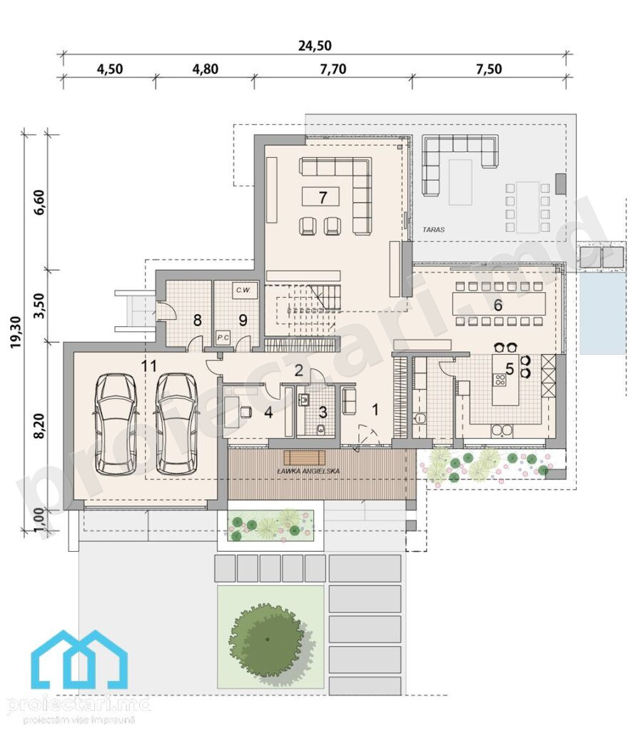 Casă eficientă energetic 340m2