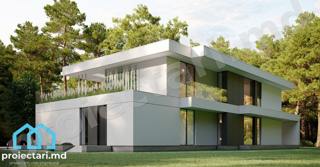 Casă high-tech cu etaj 260m2