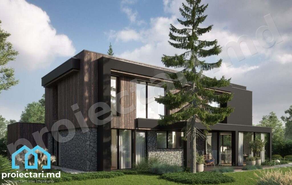 Casă modernă cu etaj 190m2