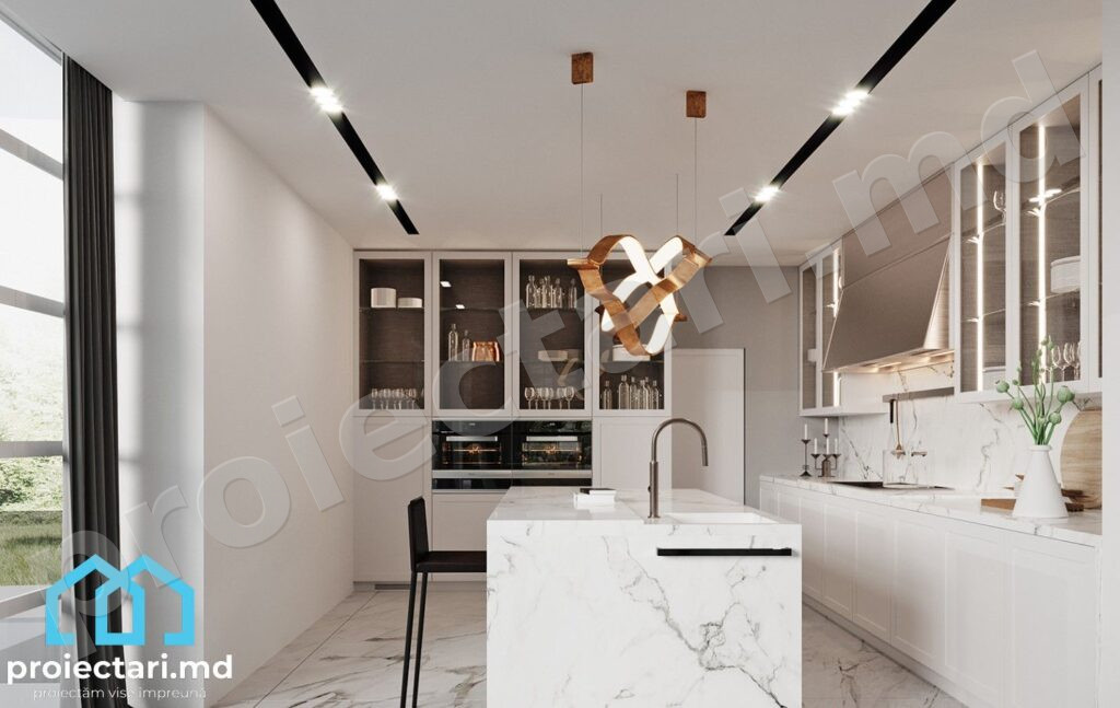 Casă modernă cu spații deschise 300m2
