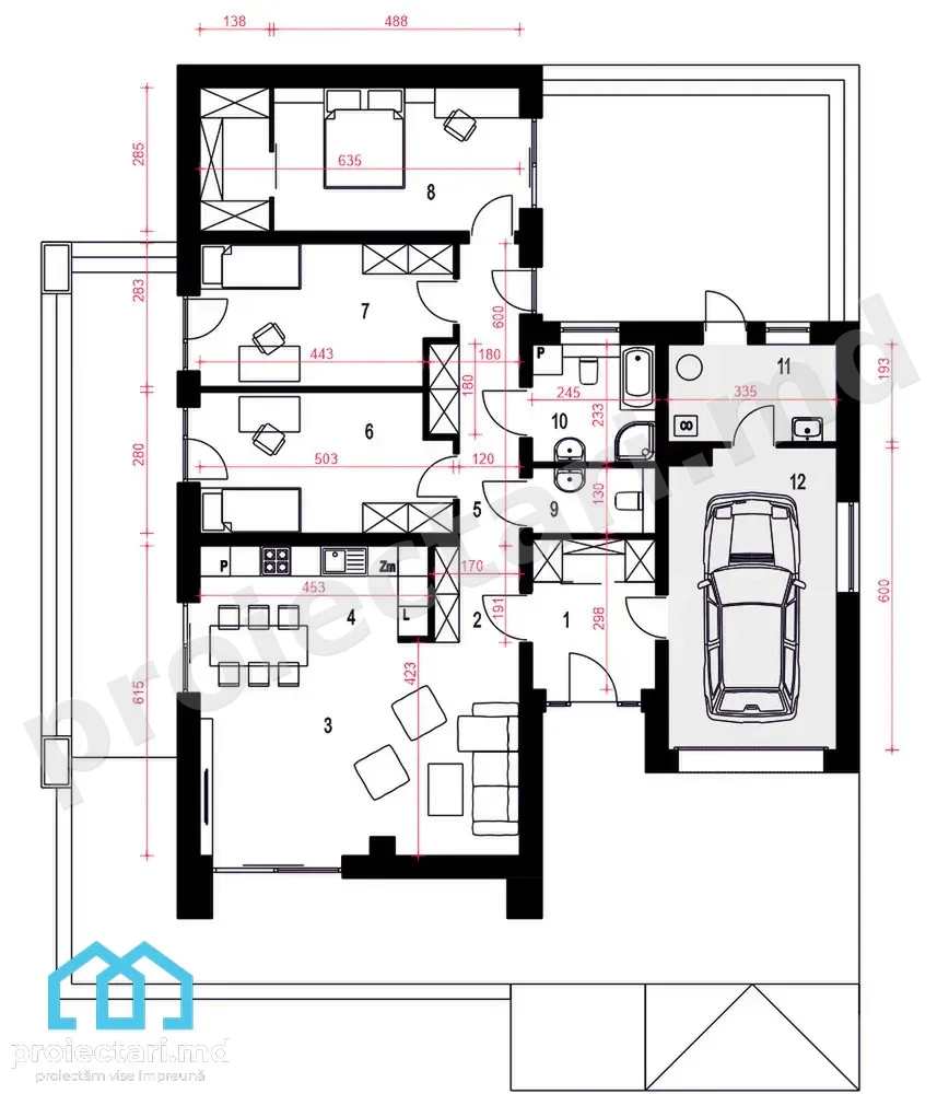 Casă parter 110m2 cu grădină privată