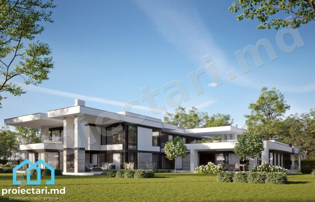 Casă-vilă cu arhitectură modernă 760m²