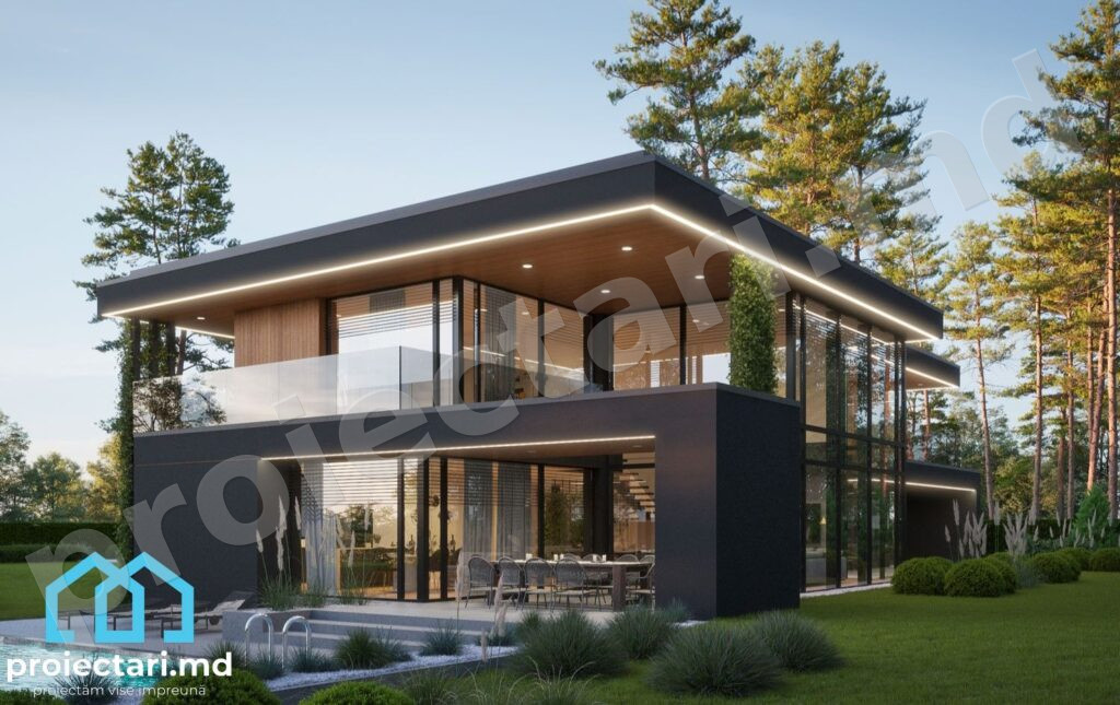 Casă-vilă spațioasă 410m² design modern