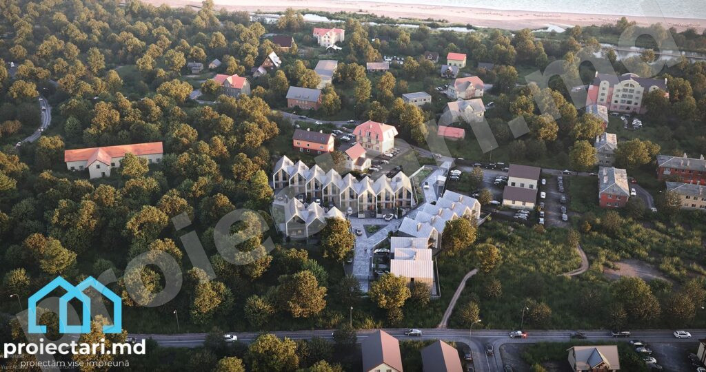 Case townhouse cu acoperiș plat