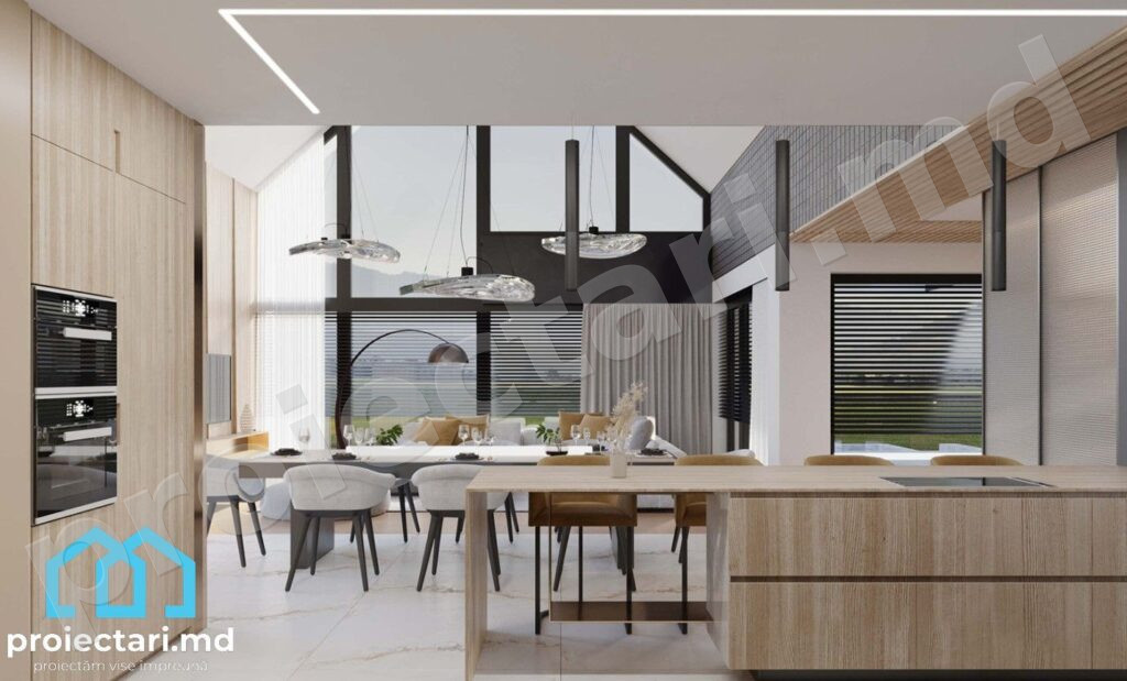 Design Proiect de Casă cu mansardă modernă