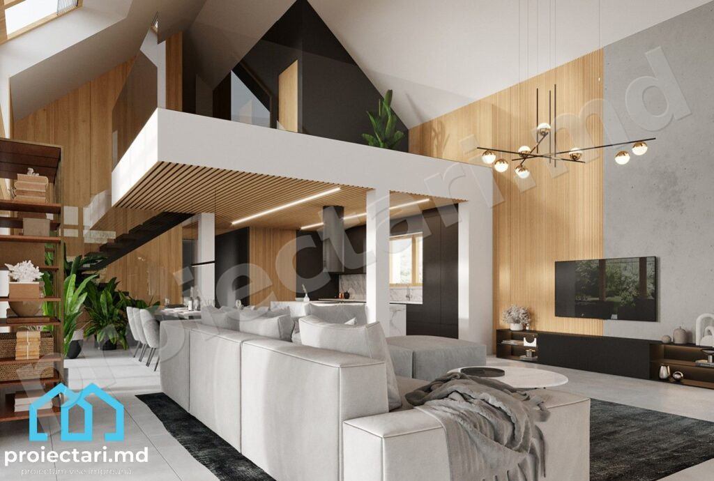 Design modern pentru mansardă