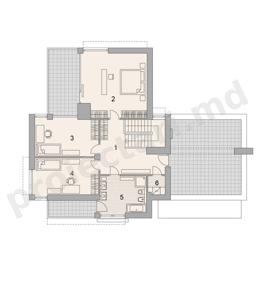 Etaj casă 180m² camere generoase