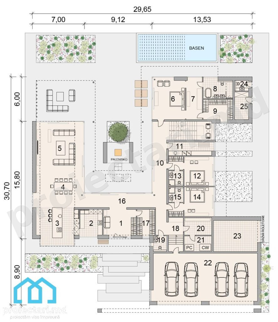 Pensiune eficientă energetic 520m2
