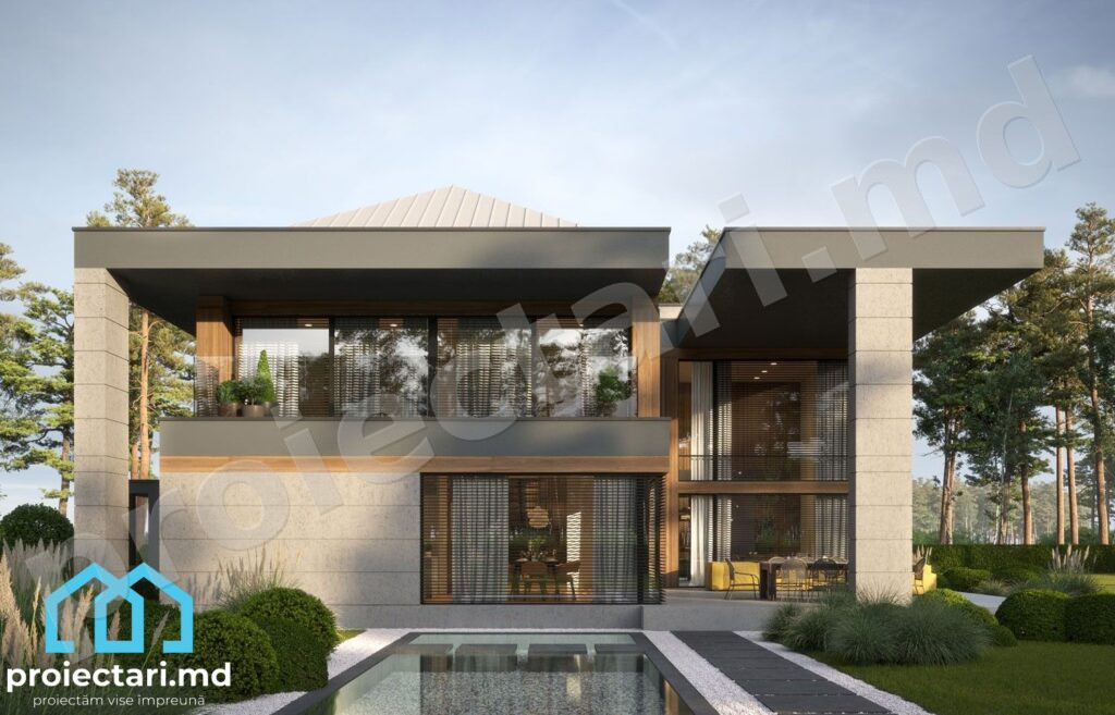 Proiect casă cu etaj 340m2