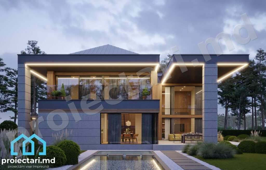 Proiect casă cu garaj 340m2