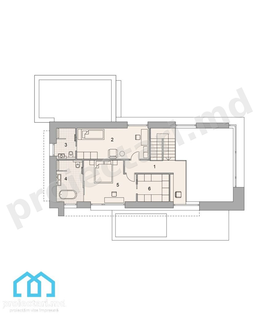 Proiect casă cu sistem smart 190m2
