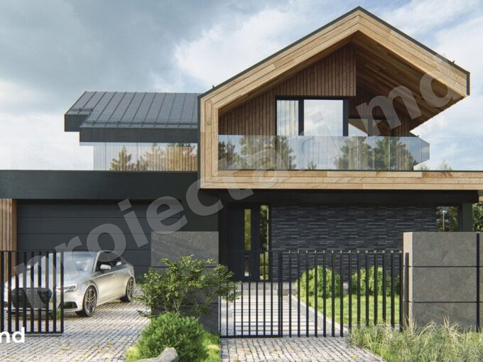 Proiect de casă cu mansardă 240m²