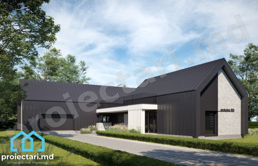 Proiect de casă cu mansardă 280m²