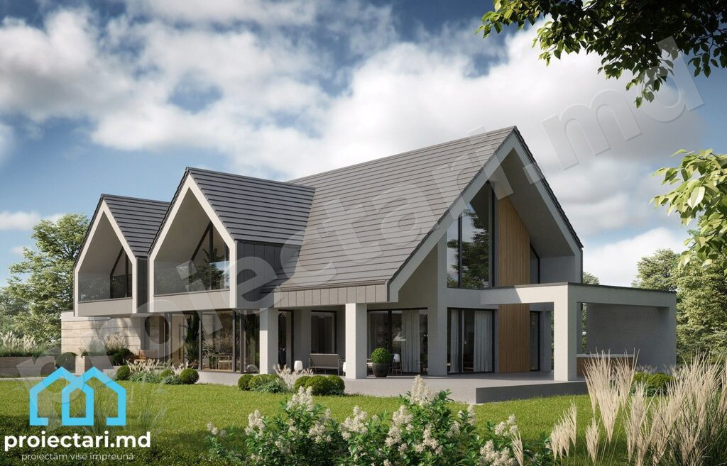 Proiect de casă cu mansardă Barnhouse 380m²