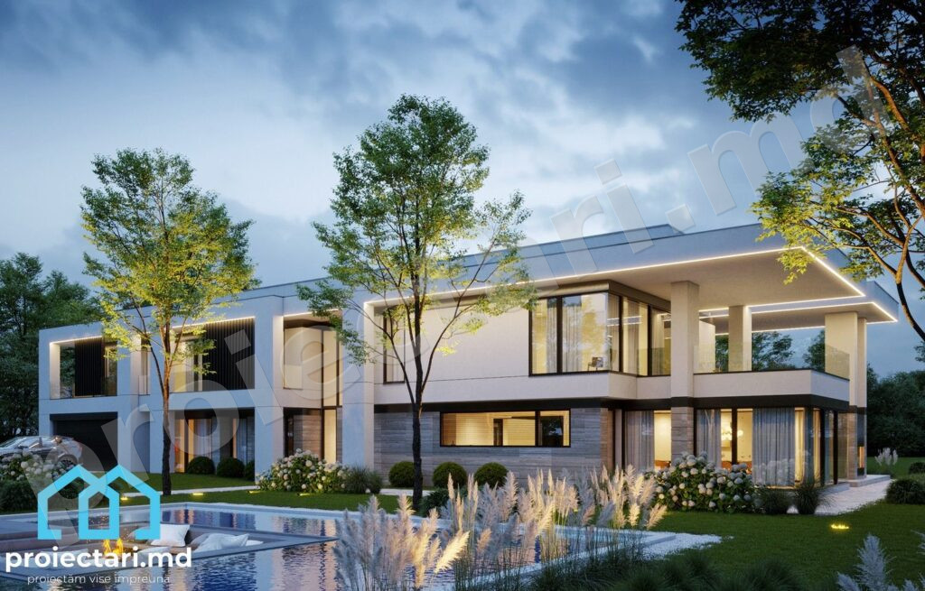 Proiect de casă-vilă 760m²