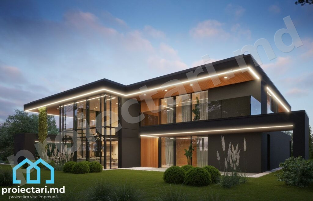 Proiect de vilă luxoasă 410m² cu etaj