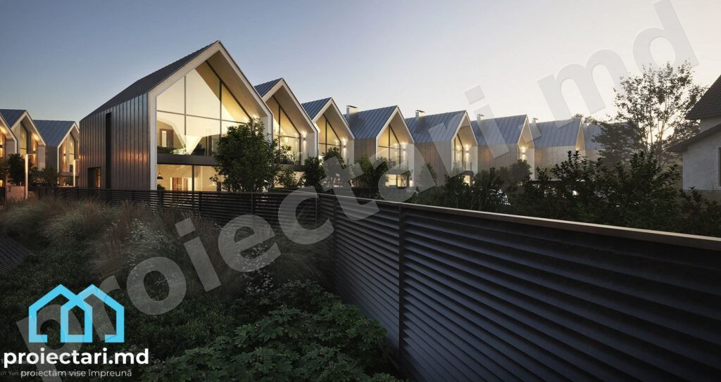 Proiecte townhouse cu ferestre panoramice