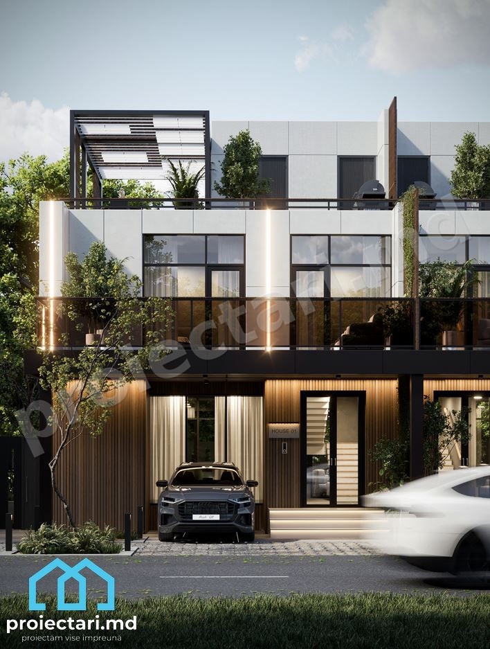Proiecte townhouse în stil clasic