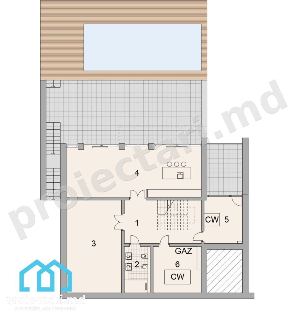 Proiect de casa high tech cu vitralii mari