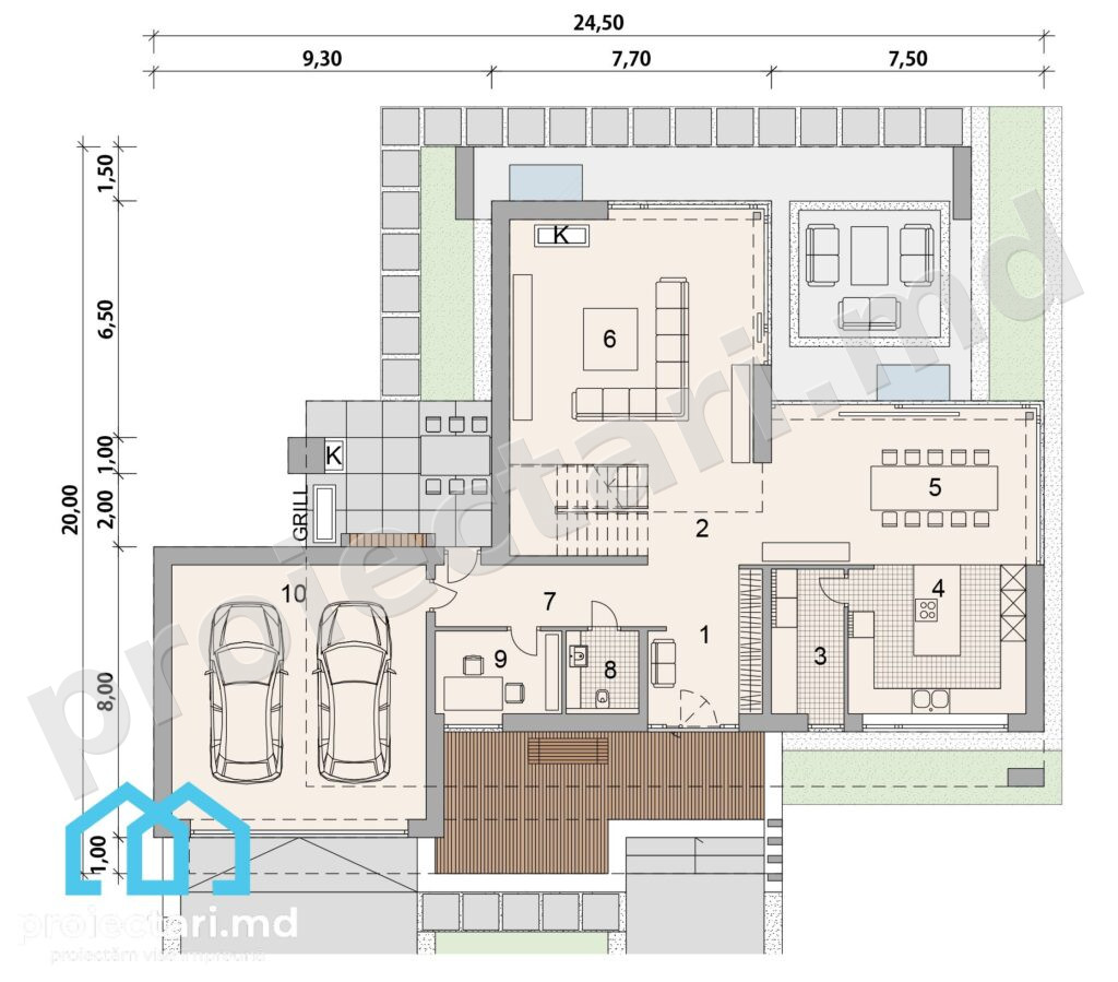 Case cu 3 dormitoare pentru familii mici