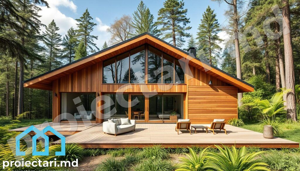 Case de lemn cu design contemporan