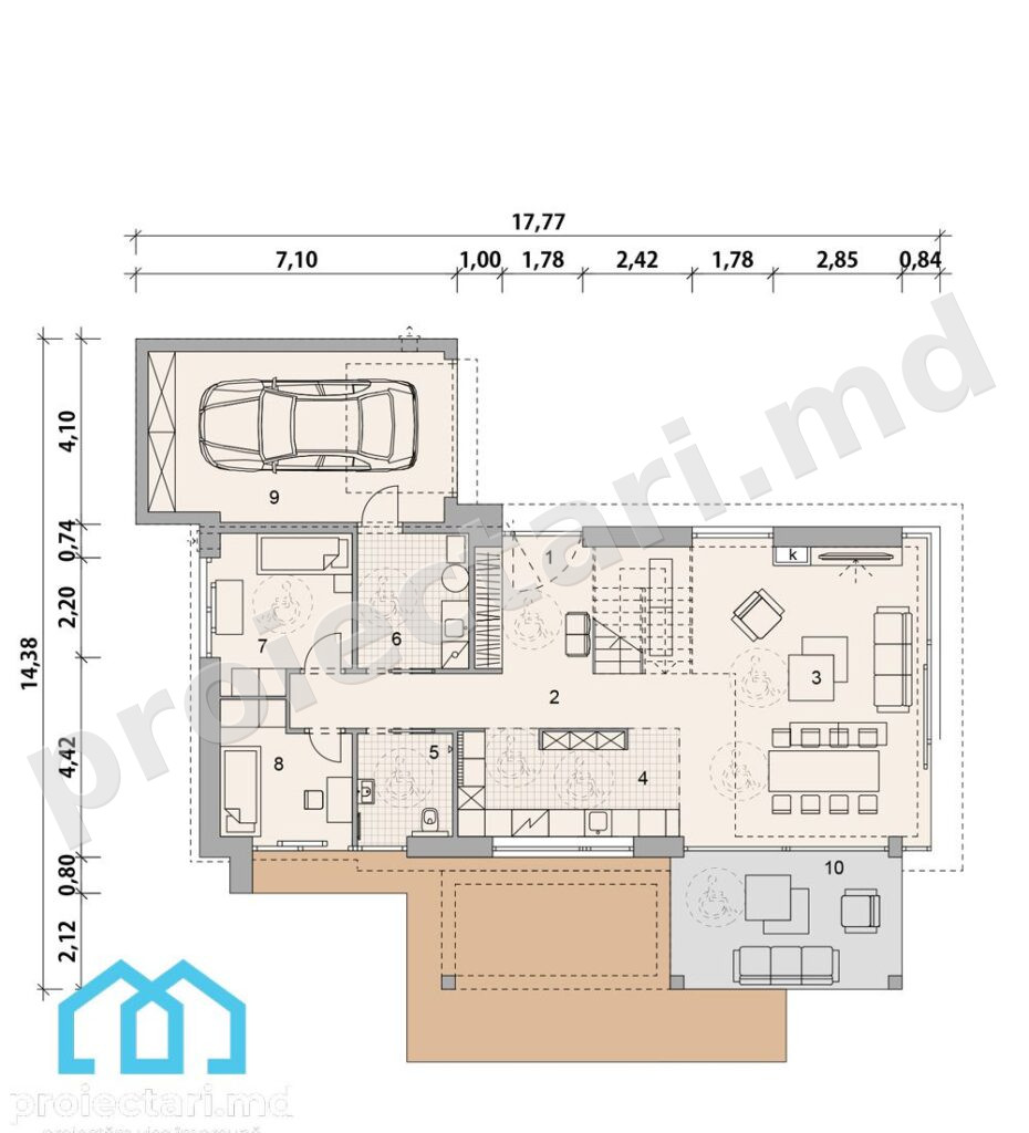 Case high-tech 190m² cu living open-space