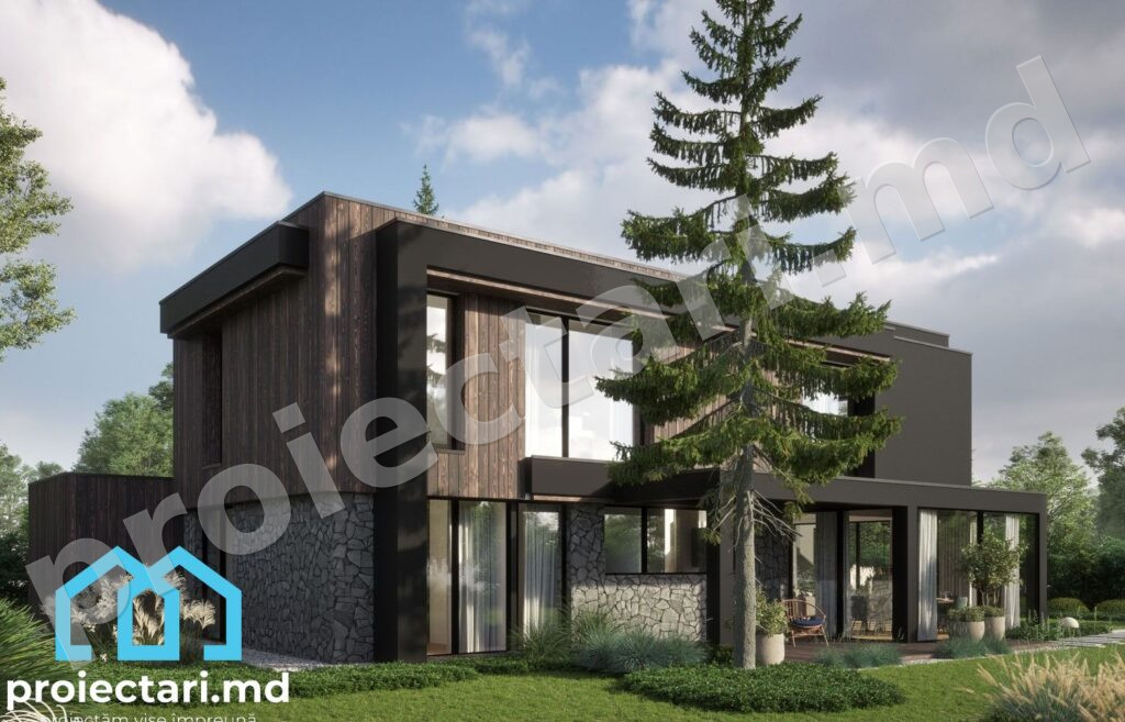 Case high-tech 190m² cu suprafețe vitrate mari