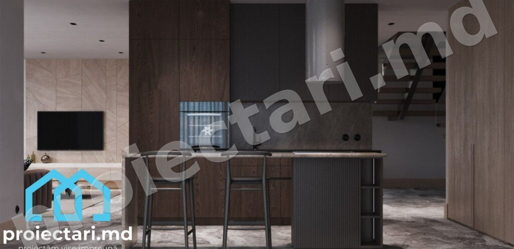 Design interior case cu acoperiș plat