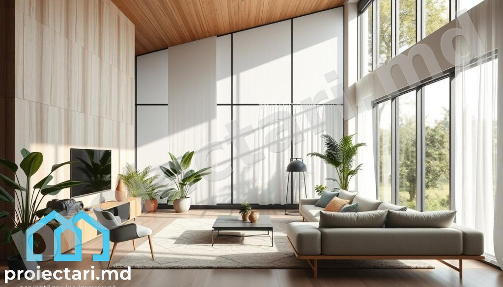 Idei design living cu culori neutre