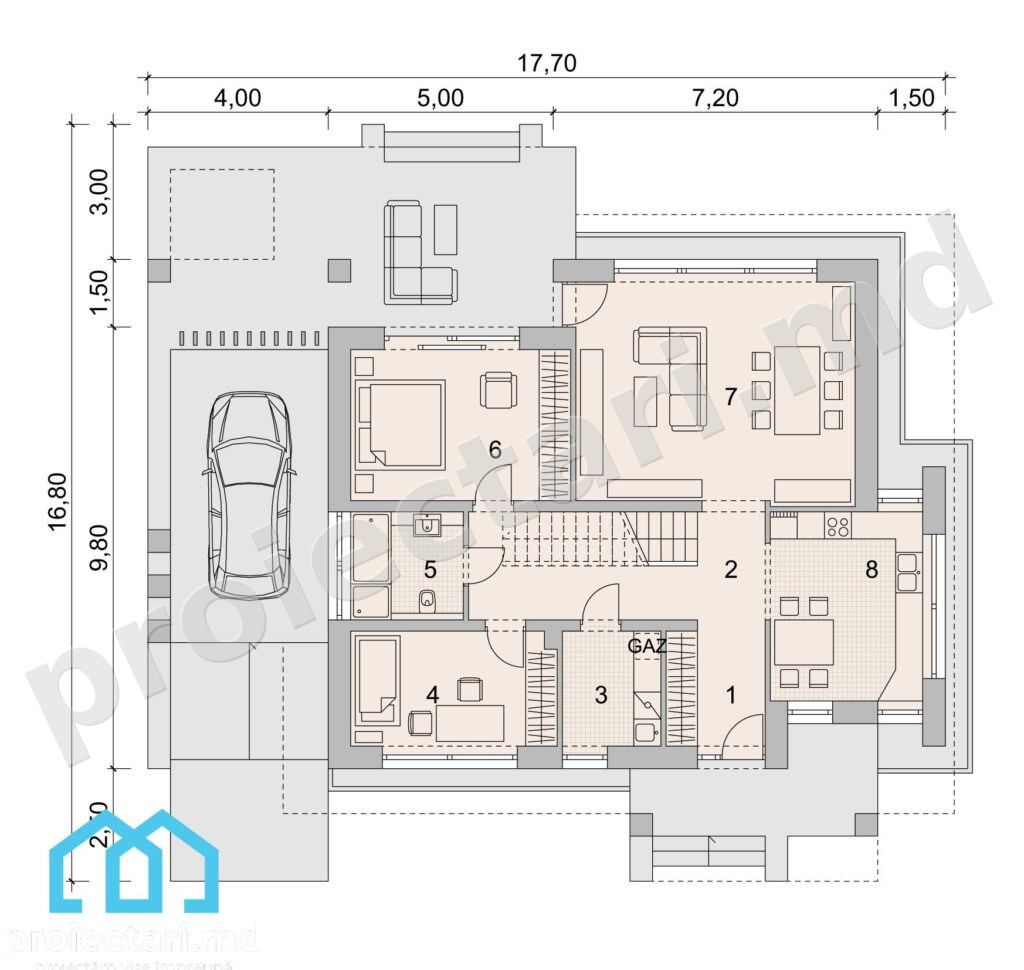 Planuri case 150m² moderne