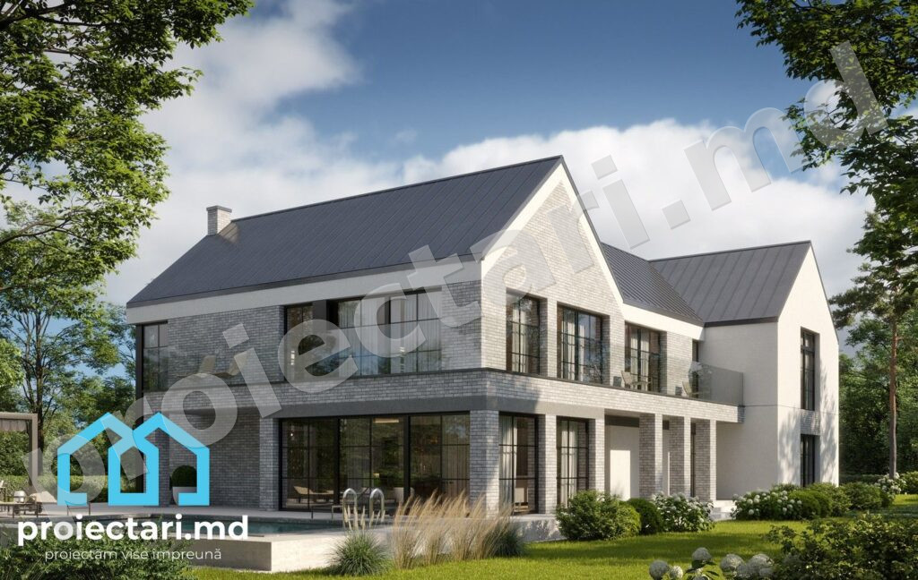 Proiect Barnhouse cu mansardă și iluminat natural