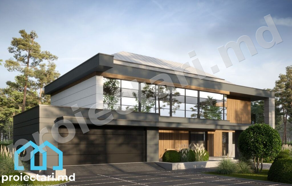 Proiect casă mare 350m² cu etaj