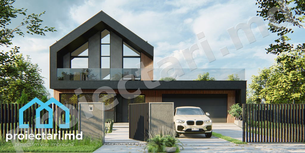 Proiect de Casă Barnhouse cu Mansardă
