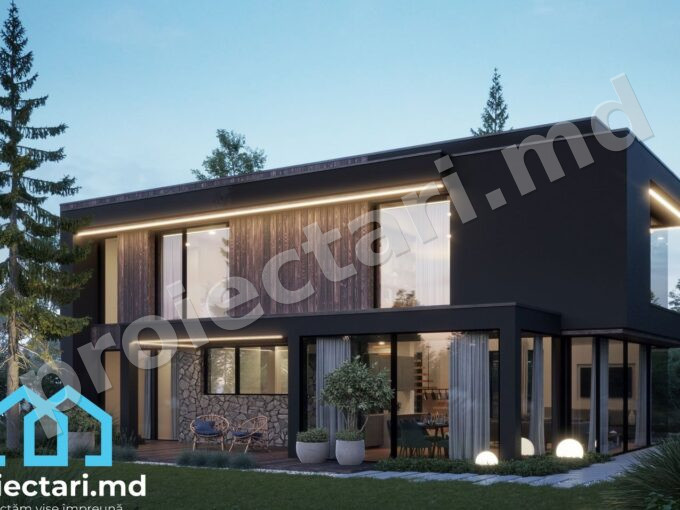 Proiect de casă high-tech 190m²