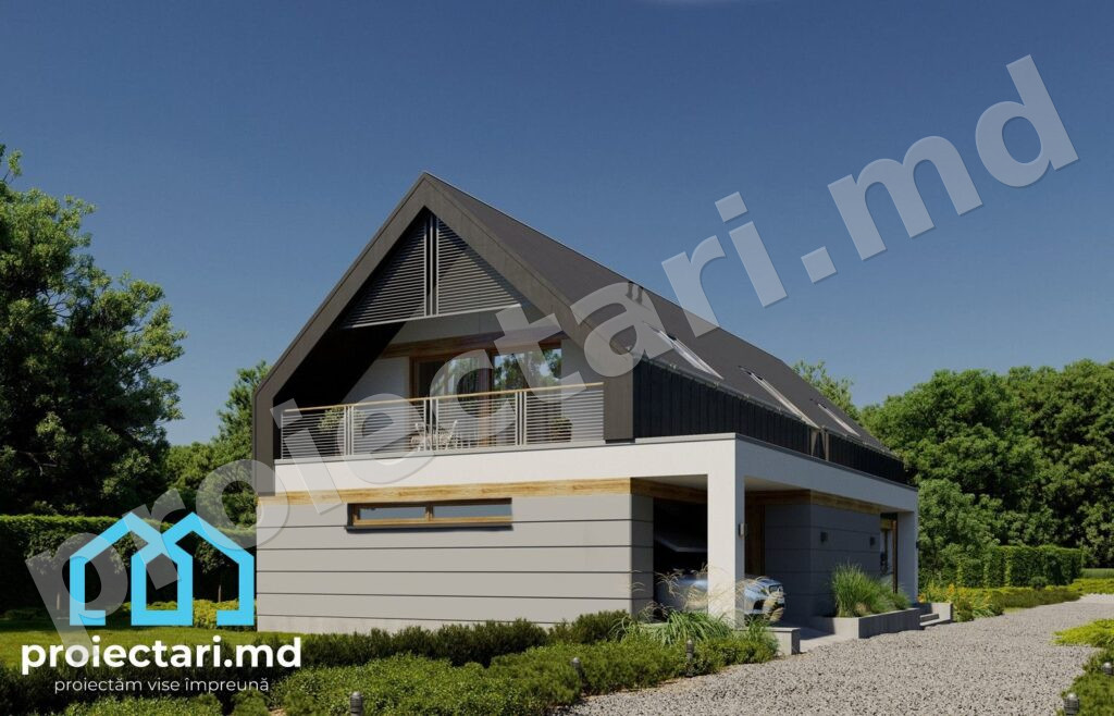 Proiecte de case barnhouse cu mansardă