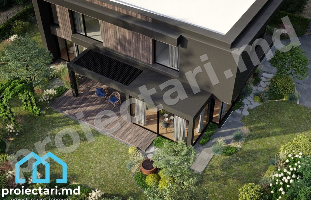 Proiecte de case high-tech 190m² compacte și eficiente